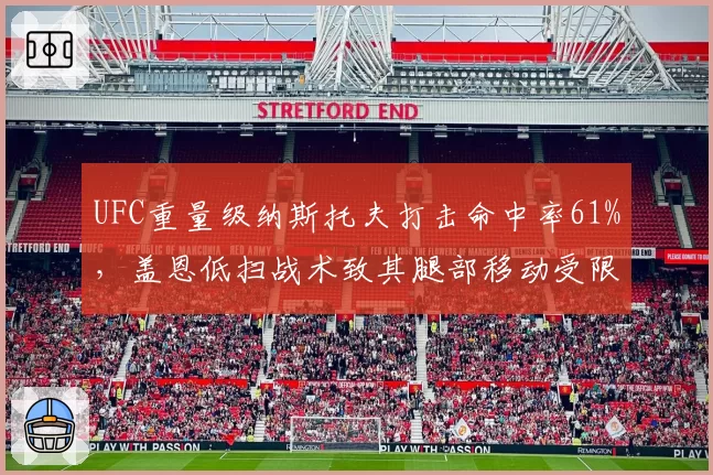 UFC重量级纳斯托夫打击命中率61%,盖恩低扫战术致其腿部移动受限